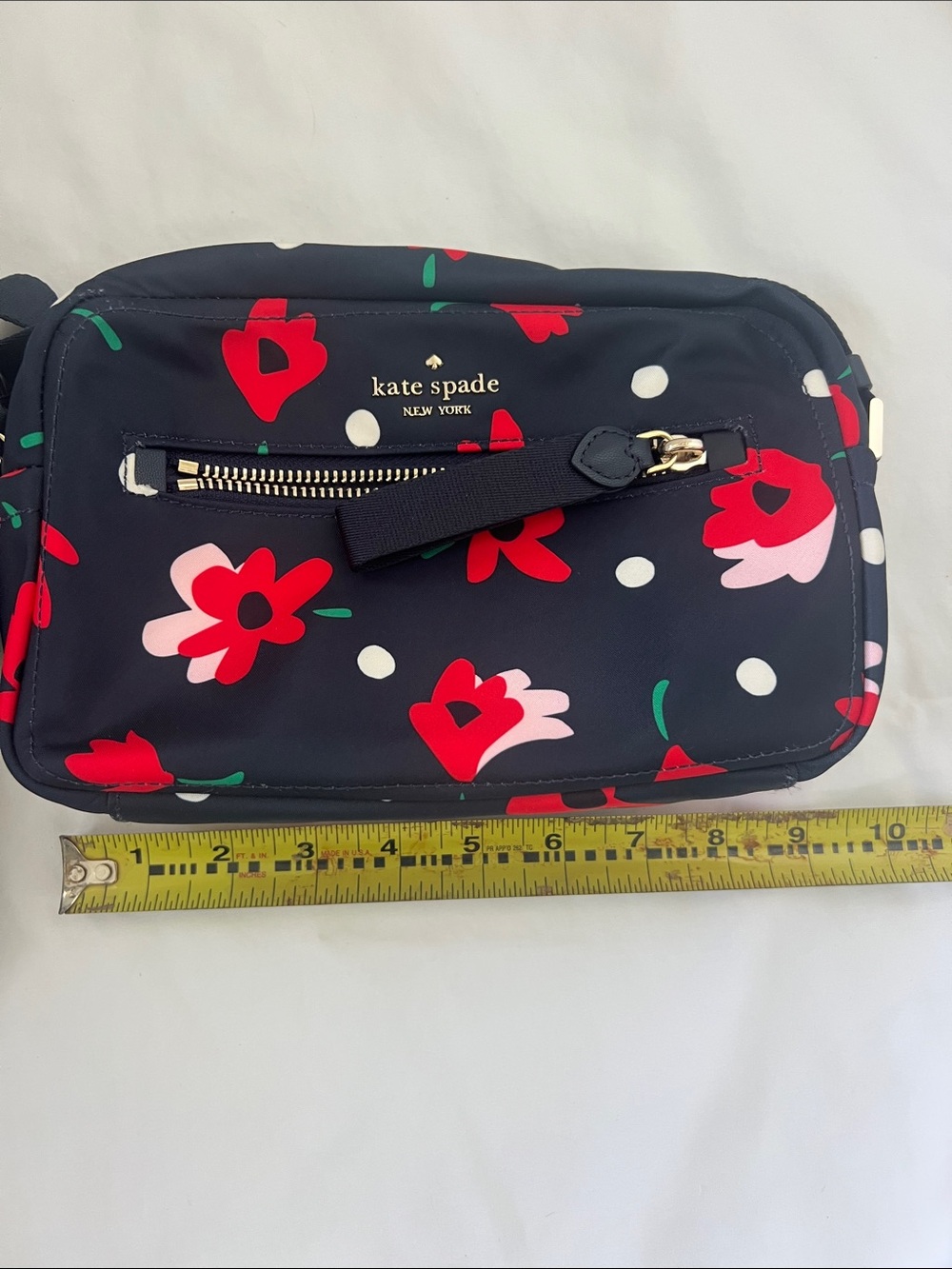 kate spade Chelsea Navy Floral Crossbody with Red and pink Accents - Picture 13 of 14